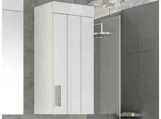 Závesná kúpeľňová skrinka Snow, biela lesk