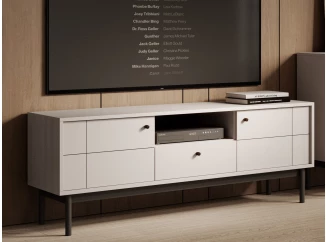 TV skrinka Japandi, 154 cm, béžová kašmír