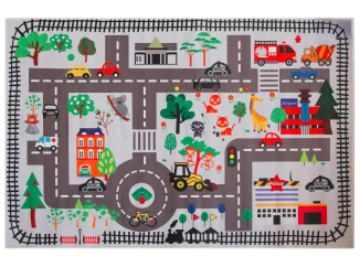 Detský koberec Koľaje, 80x120 cm