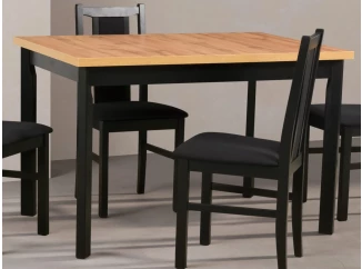 Obdĺžnikový jedálenský stôl Molena 140x80 cm, dub artisan/čierny