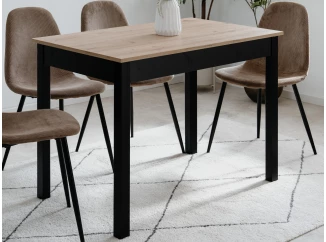 Jedálenský stôl Capri 110x67 cm, dub artisan/čierny
