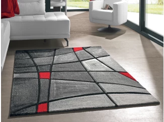 Koberec Brilliance 120x170 cm, šedo-červená abstrakcia