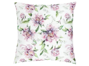 Dekoračný vankúš 45x45 cm, pivonky, zamatový