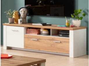 TV skrinka Matera, 164 cm, starý dub/biela