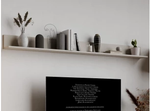 Polica na stenu Asko Living, 180 cm, béžová kašmír