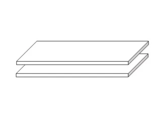Set políc do skrine (2 ks) Sarnia, 105 cm