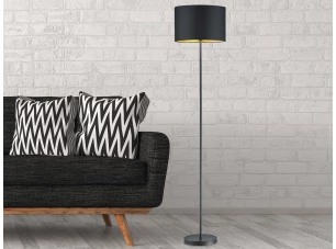 Stojací lampa Hostel, čierna
