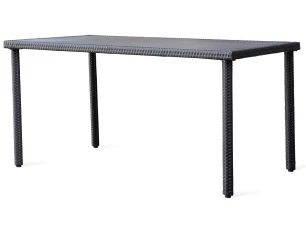 Obdĺžnikový záhradný stôl Alford 150x90 cm, černý