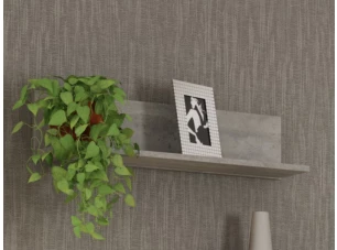 Nástenná polica Carlos, šedý betón 75 cm