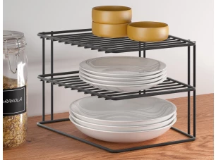 Stojan na taniere do skrinky Lava TouchTherm 25x19 cm, čierny