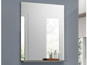 Zrkadlo s odkladacou poličkou Scout, šedý dub