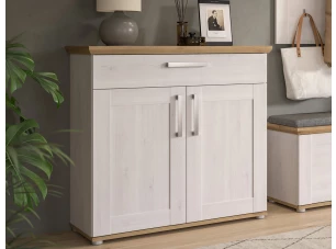 Skrinka s policami/botník Verona, sibírsky smrekovec/dub artisan