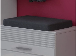 Podsedák na lavicu 50x33 cm, tmavo šedá látka