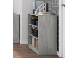 Nízký regál Carlos, sivý betón, šírka 40 cm