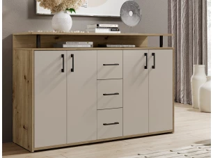 Komoda Drift, dub artisan/kašmírová béžová