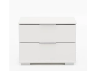 Nočný stolík Easy Plus, 2 zásuvky, alpská biela