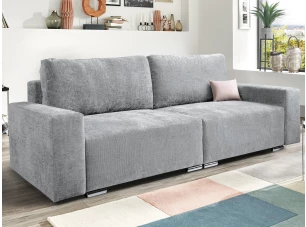 Rozkladacia pohovka Anafi, svetlo šedá látka