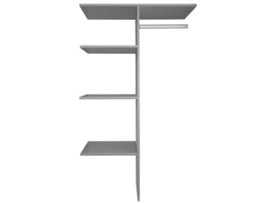 Vnútorný policový systém do šatníkovej skrine šedý