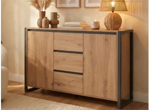 Komoda so zásuvkami Denver, dub artisan/antracit