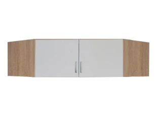 Rohový skriňový nadstavec Bremen, dub sonoma/biely