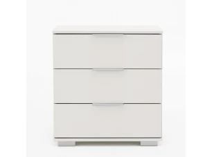 Nočný stolík Easy Plus, 3 zásuvky, alpská biela