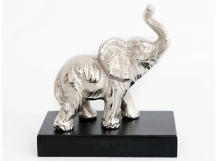 Dekoračná soška Malý slon, strieborný