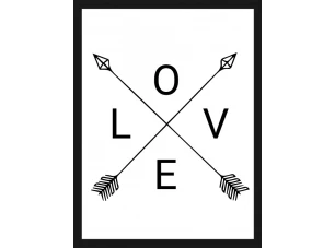 Obraz v ráme Love, 30x40 cm