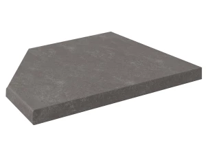 Kuchynská pracovná doska pre ľavý regál 30 cm, tmavo šedý kameň