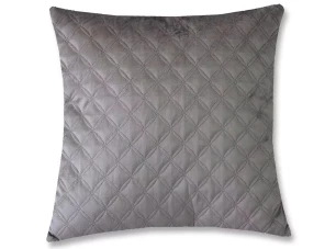 Dekoračný vankúš Christene 45x45 cm, tmavo šedý s kosoštvorcami