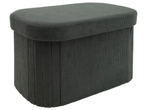 Oválny taburet Milo, šedá štruktúrovaná látka