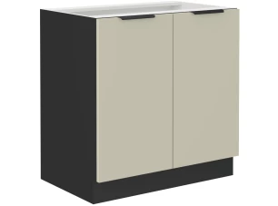 Dolná kuchynská skrinka Arona, 80 cm, kašmírová/čierna