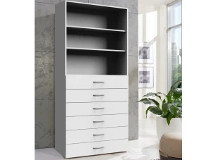 Úložný regál Multiraum, 80 cm, biely