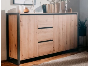 Široká komoda Denver, dub artisan/antracit