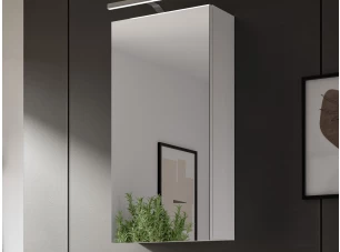 Kúpeľňová zrkadlová skrinka Vira, 38 cm, biela