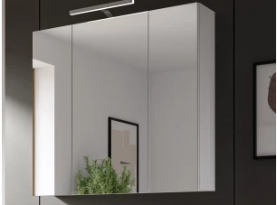 Kúpeľňová zrkadlová skrinka Vira, 82 cm, biela