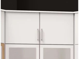 Rohový skriňový nadstavec Click, biely