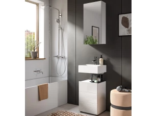 Kúpeľňová zostava (2 diely) Vira, 38 cm, biela lesk