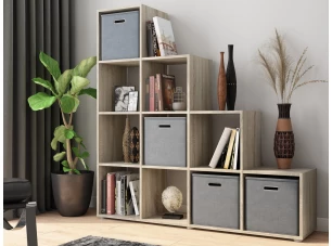 Regál s 10 priehradkami Felicia, dub sonoma