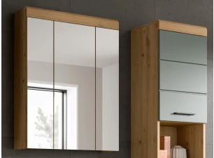 Kúpeľňová skrinka so zrkadlom Scout, dub artisan