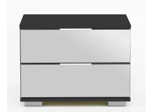 Nočný stolík Easy Plus, grafit/zrcadlo