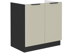 Kuchynská drezová skrinka Arona, 80 cm, kašmírová/čierna