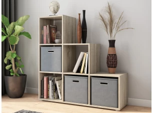 Regál so 6 priehradkami Felicia, dub sonoma