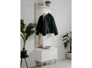 Predsieňová stena Göteborg, biela/dub sonoma