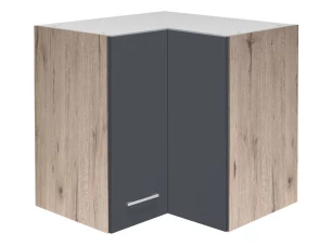 Horná rohová kuchynská skrinka Tiago, dub san remo / sivá, šírka 60 cm