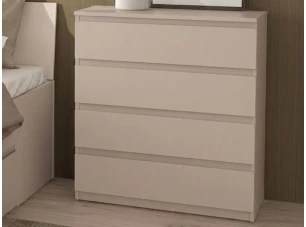 Komoda so 4 zásuvkami Carlos, béžová kašmír, 75 cm