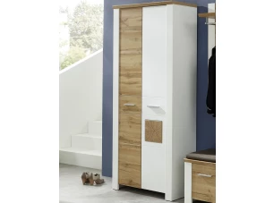 Predsieňová šatníková skriňa Materio, dub/biela