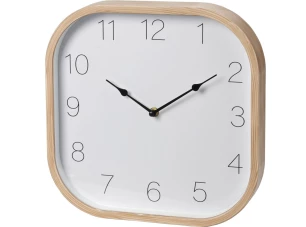 Nástenné hodiny 30x30 cm, drevený vzhľad