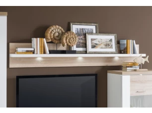 Polica Caracas typ14, dub/biela