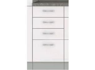 Dolná kuchynská skrinka Bianka 40D, 40 cm, biely lesk