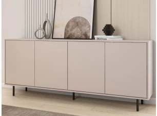 Široká skrinka Flax, 200 cm, béžová kašmír